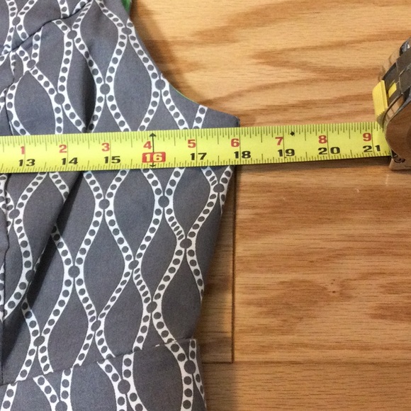 12 Robbie Bee gray with white boho print sheath dress - Picture 10 of 15